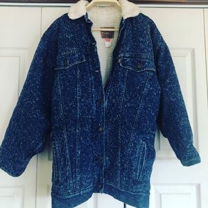 Vintage Levi’s Denim Coat, Fleece Collar/Interior